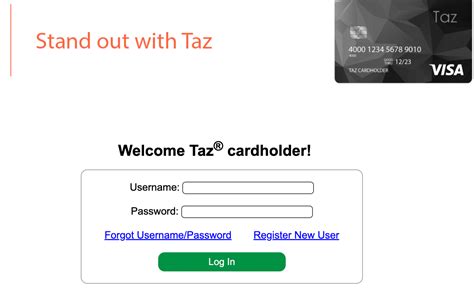 taz|taz card login.